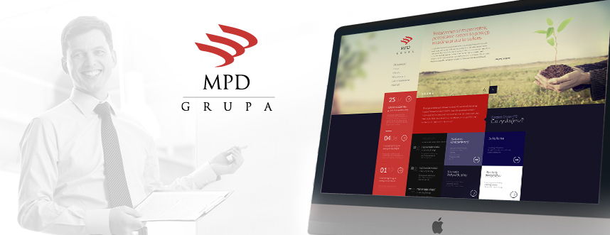 Strona www, projekt graficzny Grupa MPD firma szkoleniowa