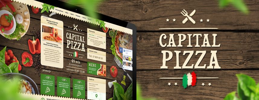 Strona www, projekt graficzny Pizzeria Capital Pizza